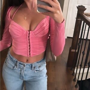 Princess Polly pink long sleeve top